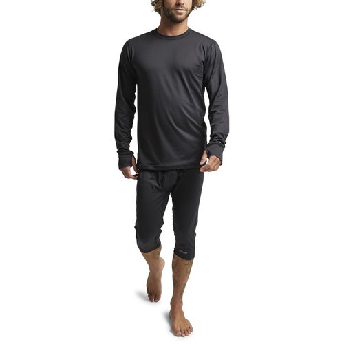 Primera Capa Polera Hombre Midweight Crew Negro Burton
