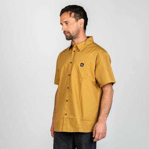 Camisa Manga Corta Hombre Puelo Amarillo Burton