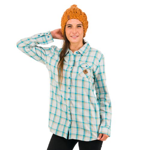 Camisa Manga Larga Mujer Brighton Gris Burton