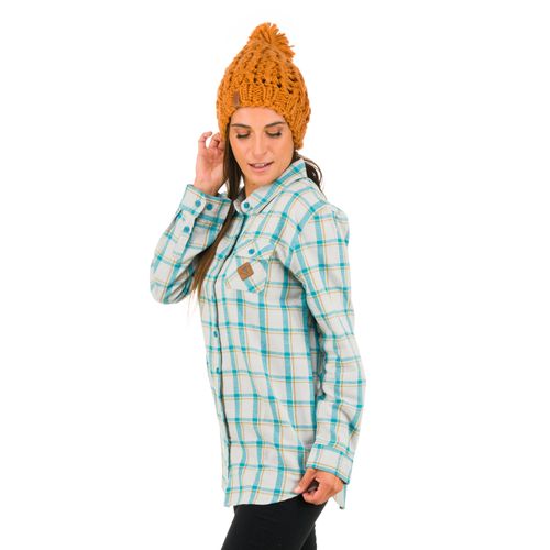 Camisa Manga Larga Mujer Brighton Gris Burton