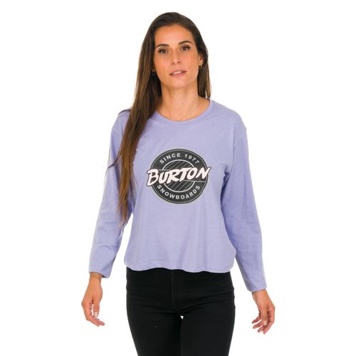 Polera Manga Larga Mujer Retro I Morado Burton