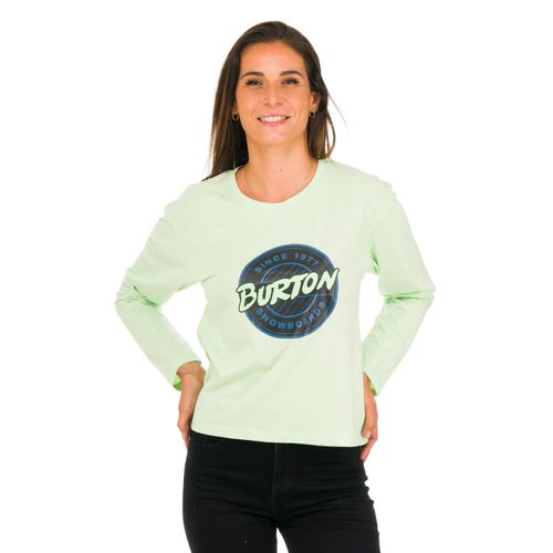 Polera Manga Larga Mujer Retro I Verde Burton