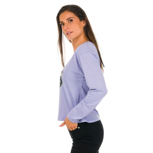Polera Manga Larga Mujer Retro I Morado Burton