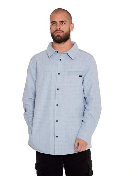 CAMISA MANGA LARGA HOMBRE CELESTE BURTON