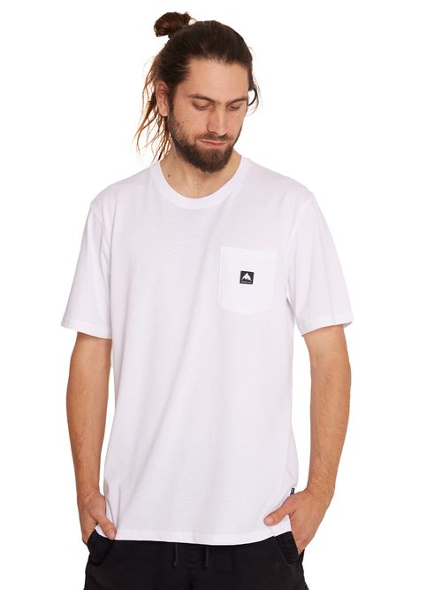 POLERA MANGA CORTA HOMBRE BLANCA BURTON