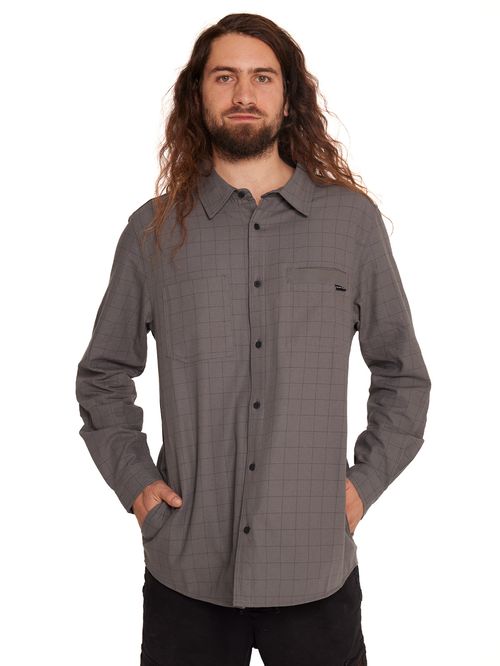 CAMISA MANGA LARGA HOMBRE GRIS BURTON