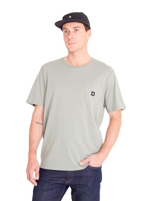 Polera Manga Corta Hombre Colfax Verde Burton