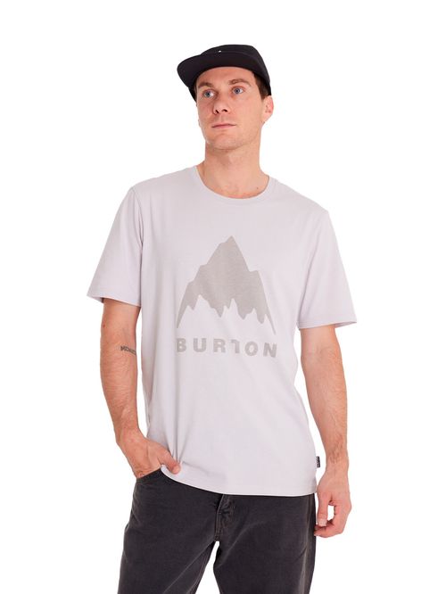 Polera Manga Corta Hombre MTN Logo Gris Burton