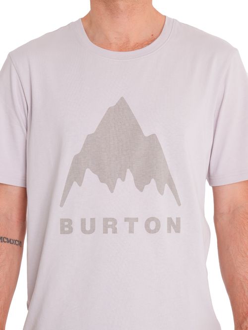 Polera Manga Corta Hombre MTN Logo Gris Burton