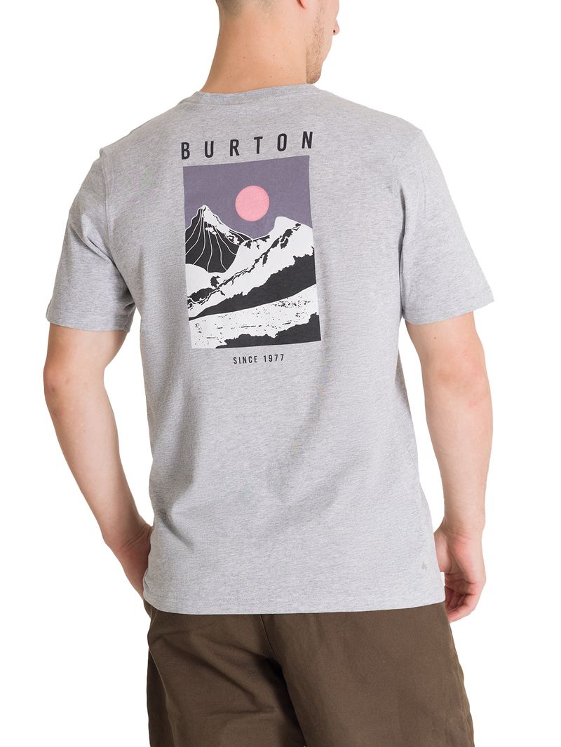 Polera Manga Corta Hombre Japow Gris Burton