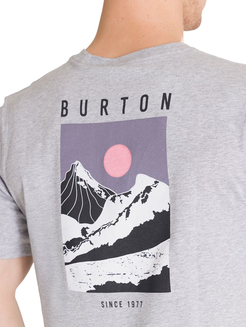 Polera Manga Corta Hombre Japow Gris Burton