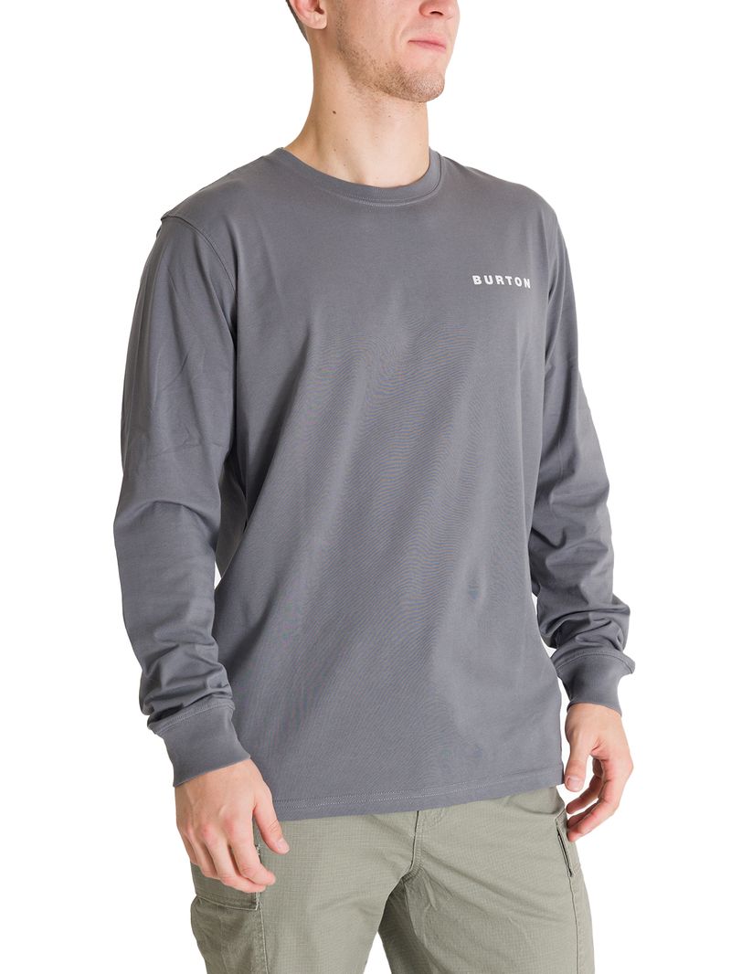 Polera-Manga-Larga-Hombre-Mini-Chest-Logo-Gris-Burton