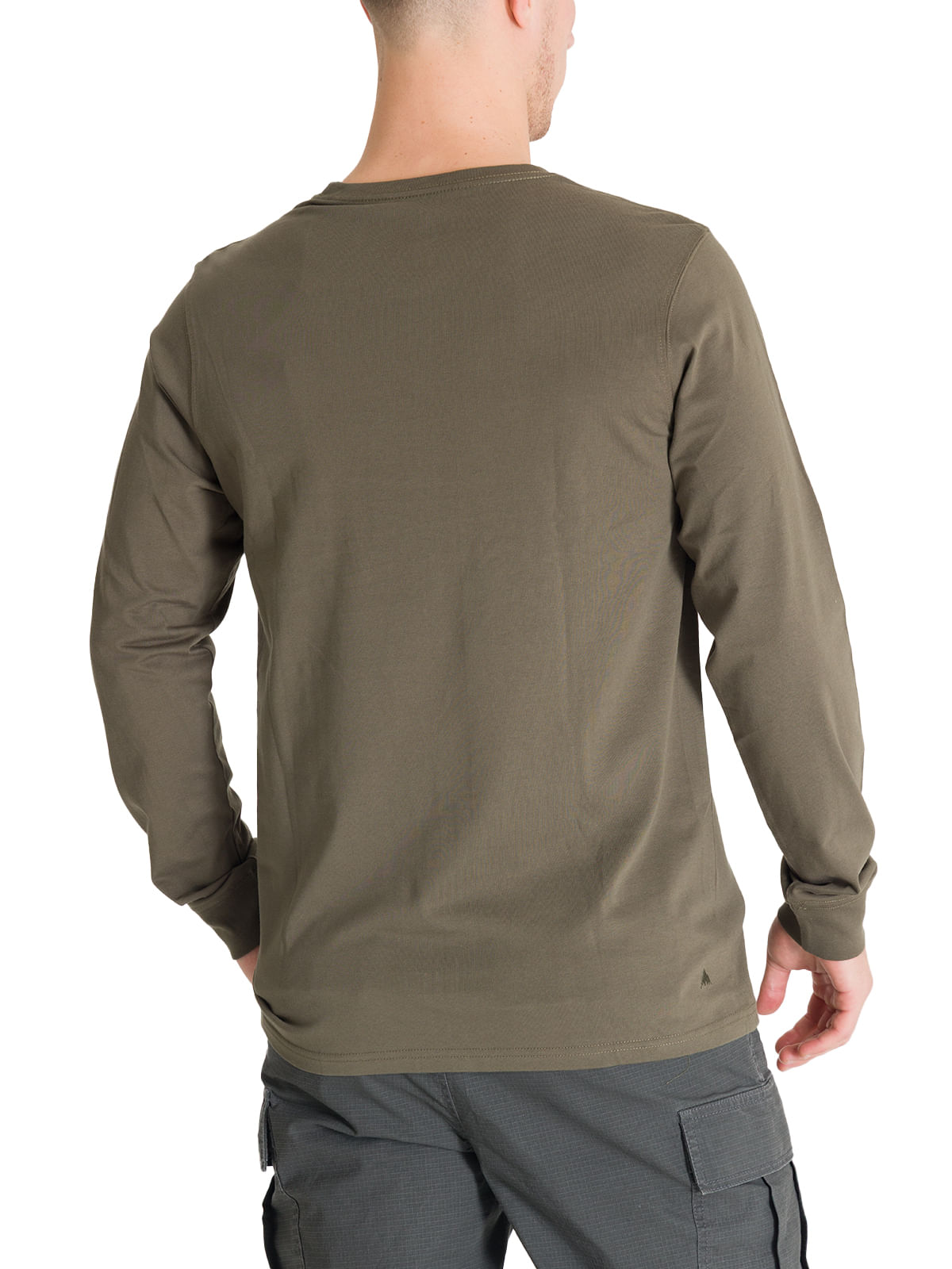 Polera Manga Larga Hombre Mini Chest Logo Verde Burton-Burton