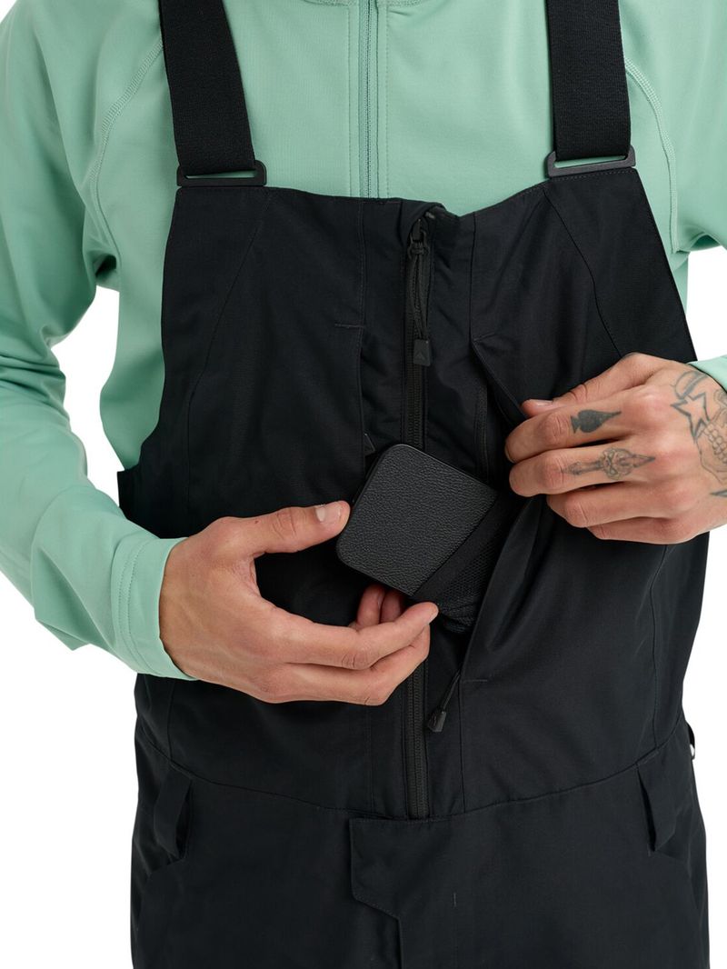 Pantalon de nieve Hombre Reserve 2L Relax Bib Negro Burton