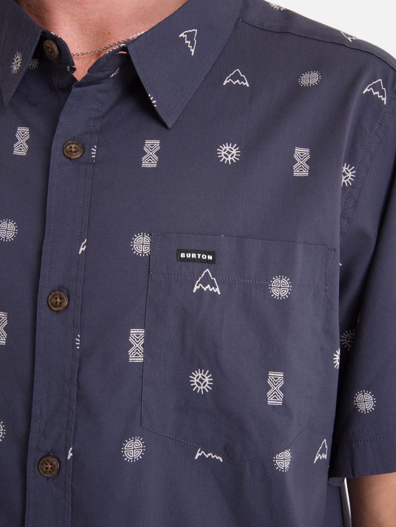Camisa m/c Hombre Valley Azul Burton