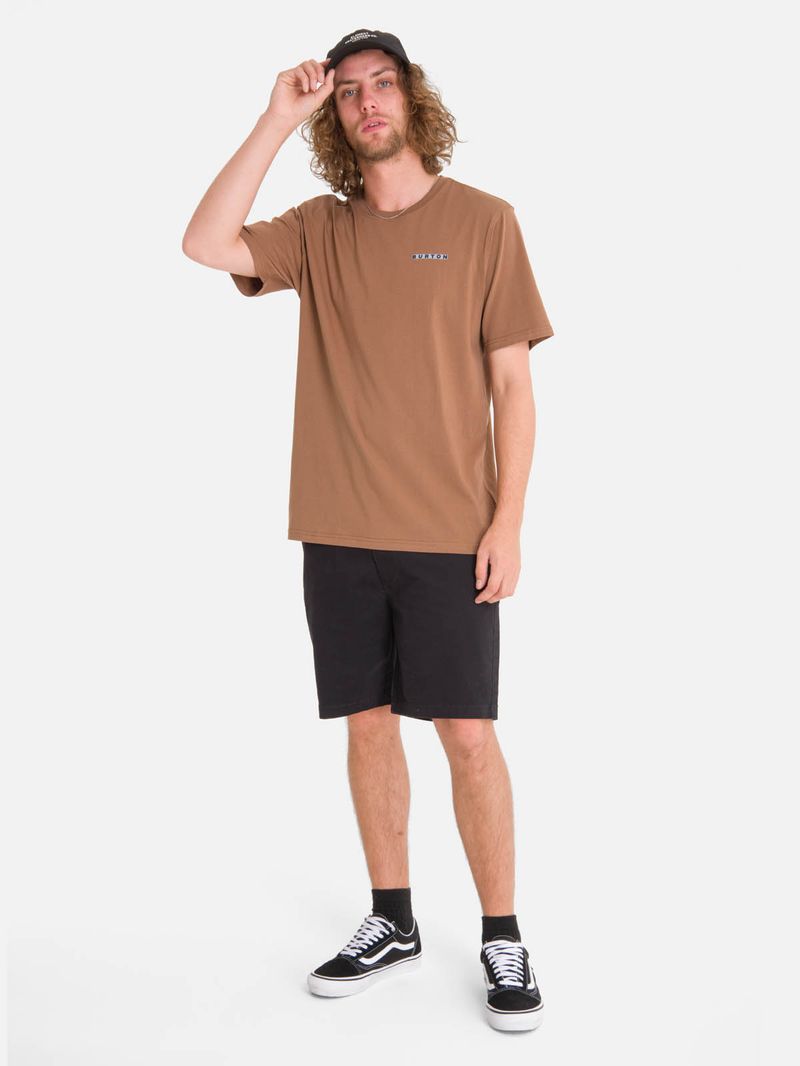 Polera m/c Hombre Skull tee Café Burton