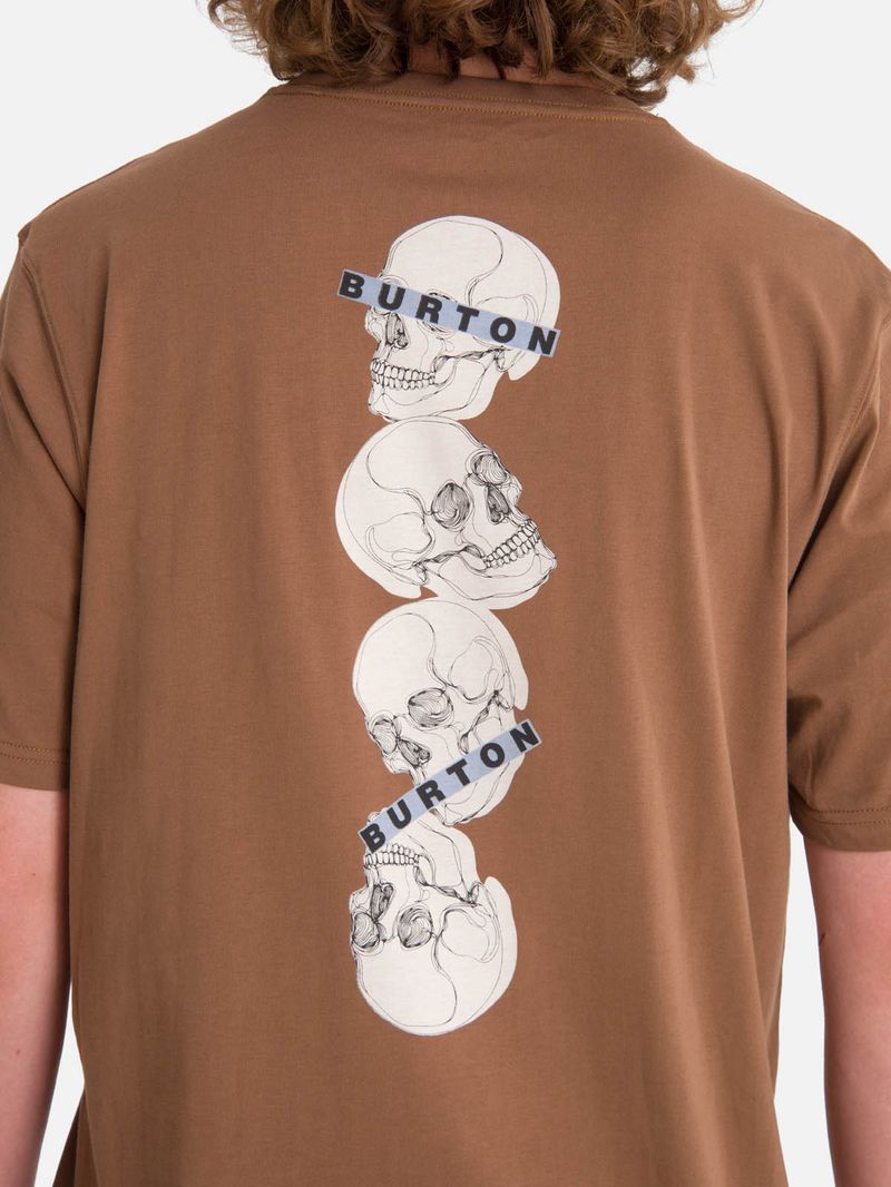 Polera m/c Hombre Skull tee Café Burton