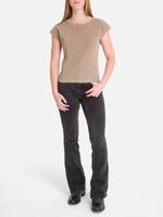 Polera m/c Mujer Essential Café Burton