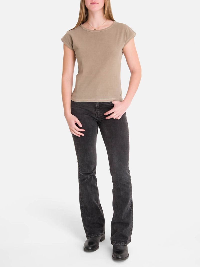 Polera m/c Mujer Essential Café Burton