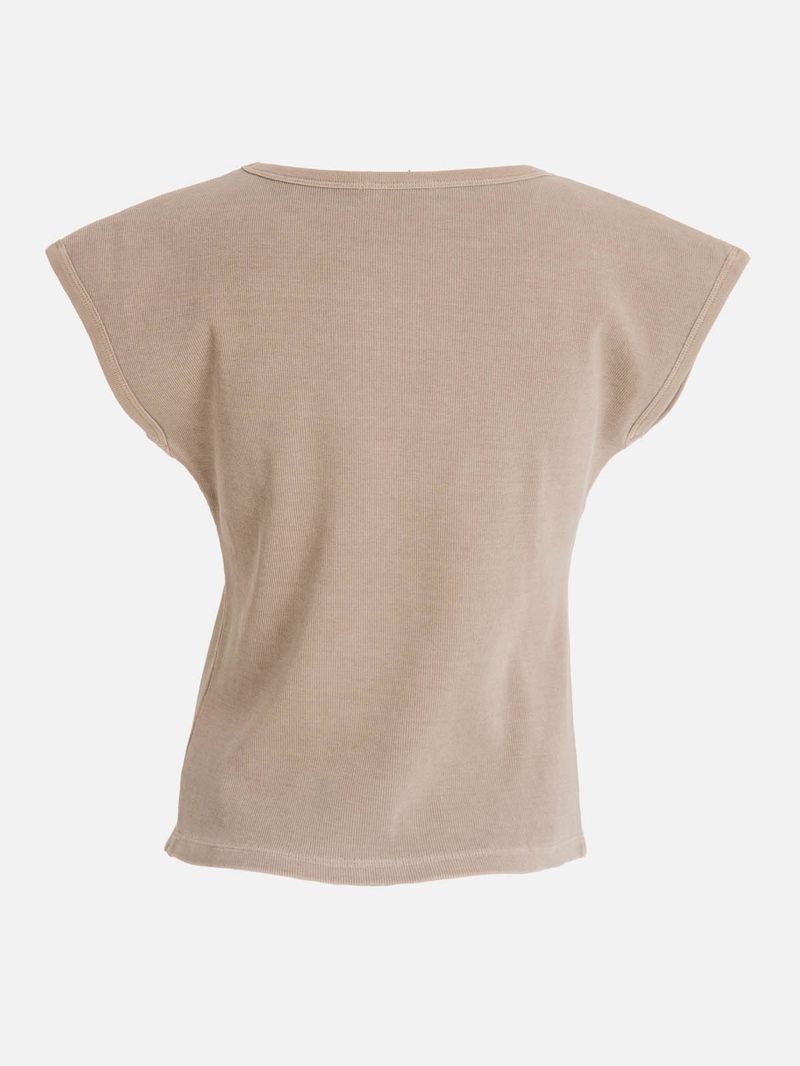 Polera m/c Mujer Essential Café Burton
