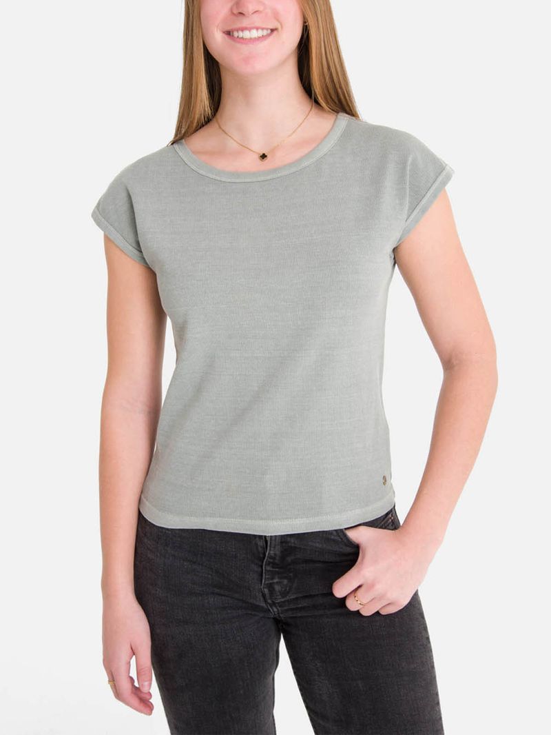 Polera m/c Mujer Essential Azul Burton