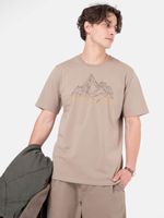 Polera M/C Hombre Mountain Stamp Beige Burton