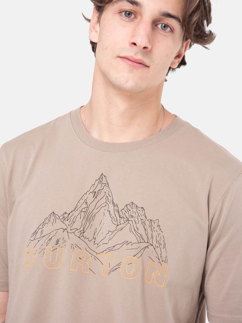 Polera M/C Hombre Mountain Stamp Beige Burton