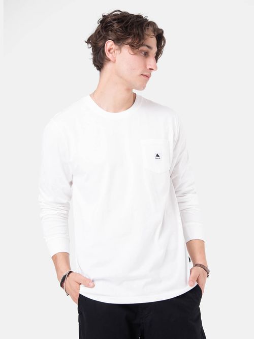 Polera M/L Hombre Colfax Blanco Burton