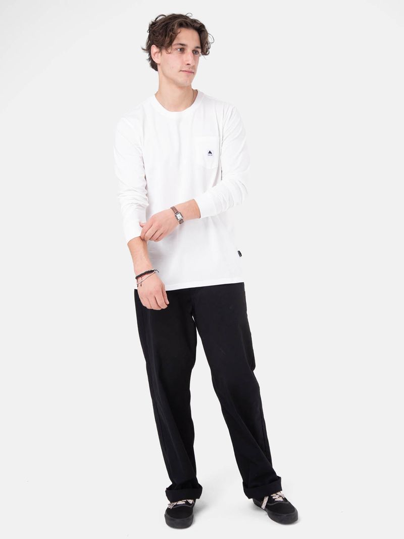 Polera M/L Hombre Colfax Blanco Burton