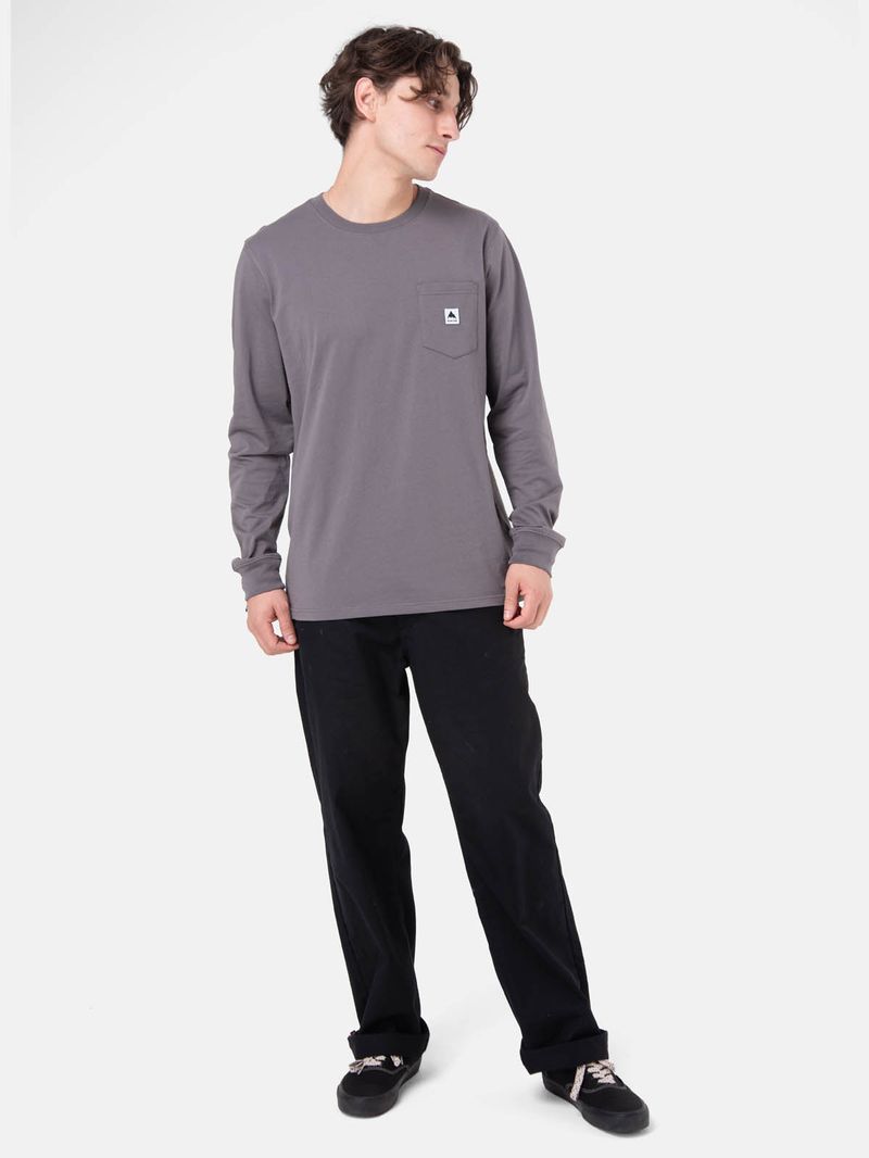 Polera M/L Hombre Colfax Gris Burton