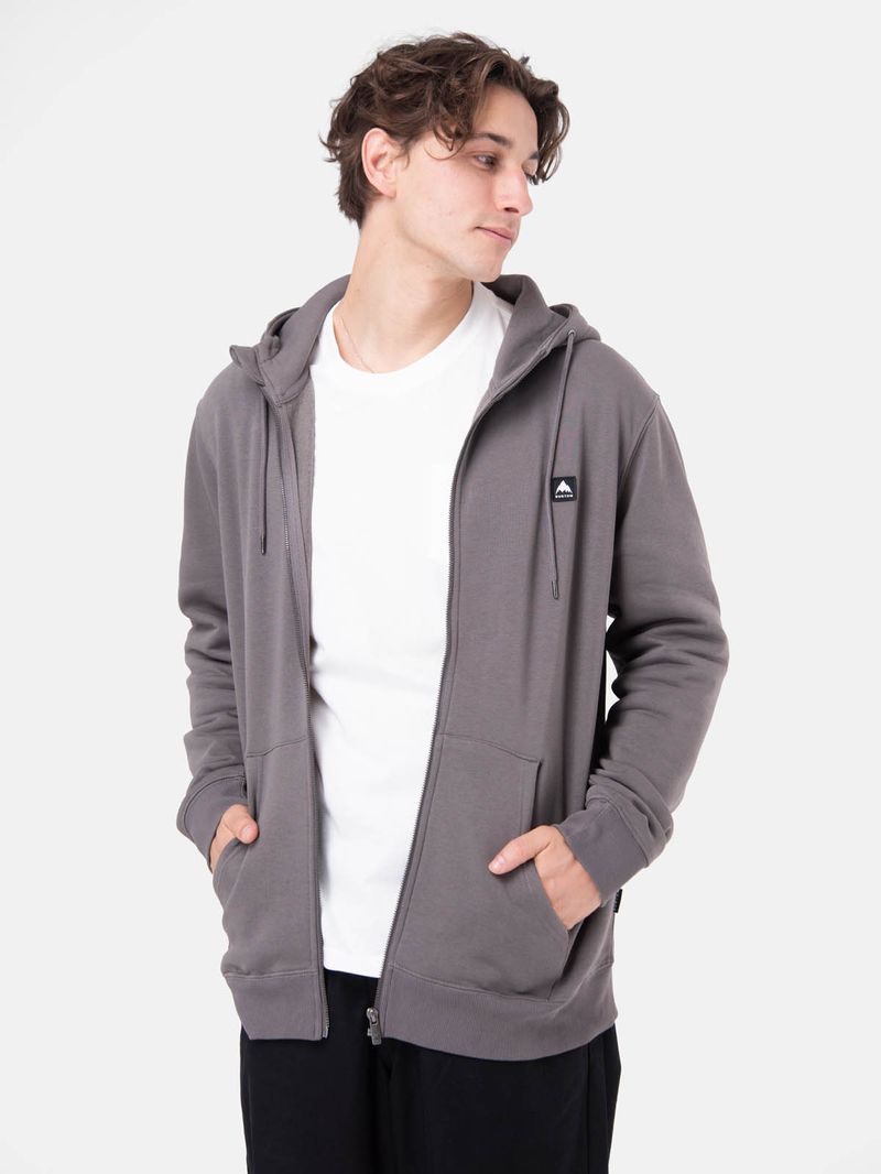Poleron Hombre Emblem Full Zip Gris Burton