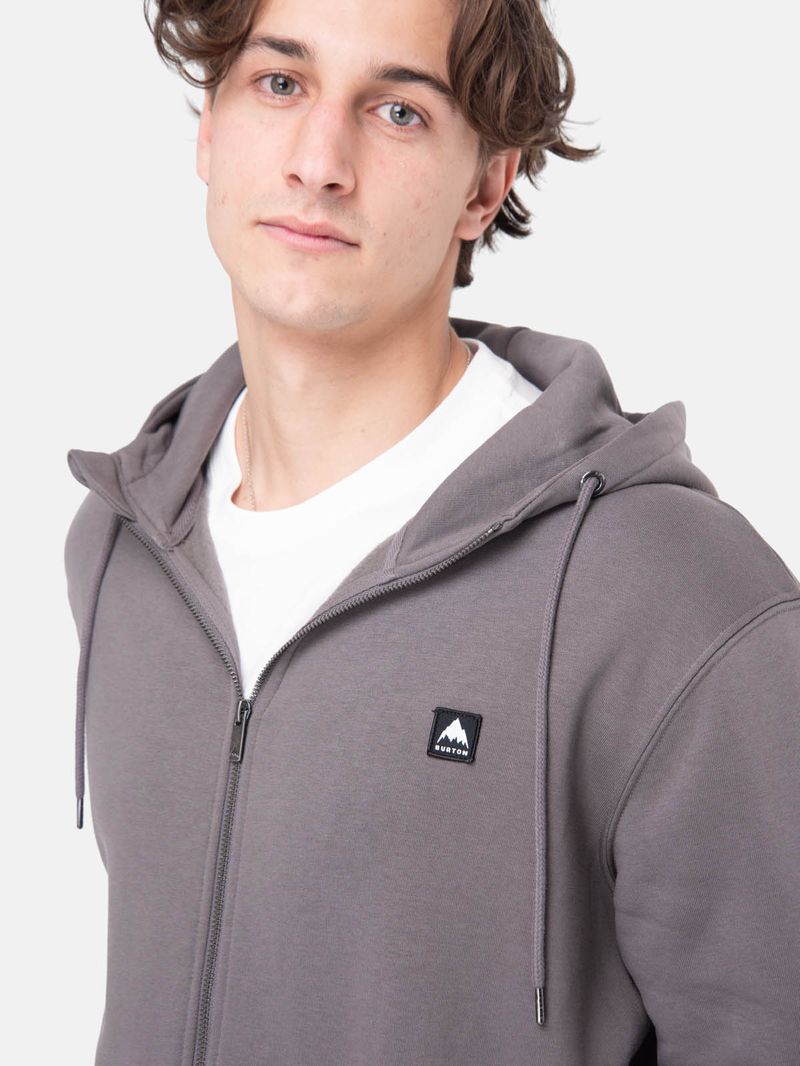 Poleron Hombre Emblem Full Zip Gris Burton
