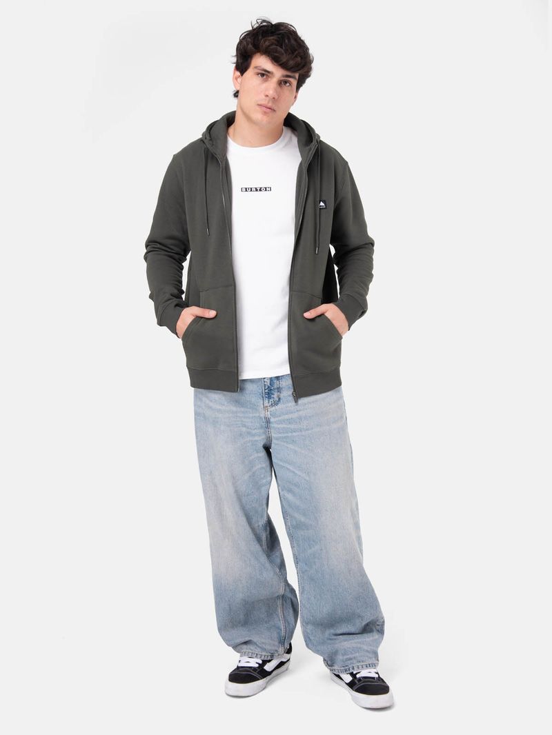 Poleron Hombre Emblem Full Zip Verde Burton